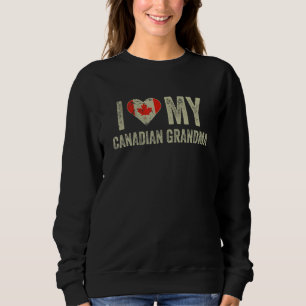 I Liebe Meine kanadische Oma Kanada Flaggenfamilie Sweatshirt