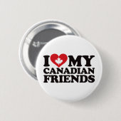 I Liebe meine kanadischen Freunde Button (Vorne & Hinten)