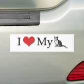 I Liebe meine Katze Autoaufkleber (Auf Auto)