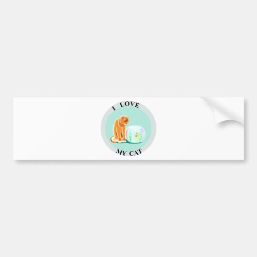 I Liebe meine Katze! Autoaufkleber (Vorne)