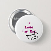 I Liebe meine Katze Button (Vorne & Hinten)
