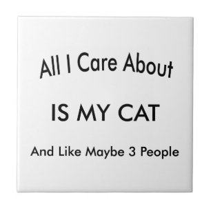 I Liebe meine Katze Fliese