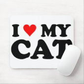 I Liebe meine Katze Mousepad (Mit Mouse)