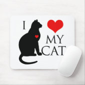 I Liebe meine Katze Mousepad (Mit Mouse)
