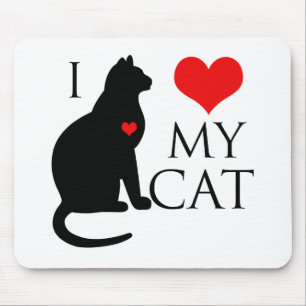 I Liebe meine Katze Mousepad