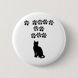 I Liebe meine Katze--Schwarzer Text Button