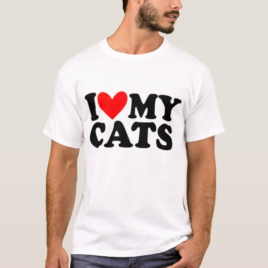 i Liebe meine Katze T-Shirt (Vorderseite)