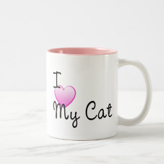 I Liebe meine Katzen-Tasse Zweifarbige Tasse
