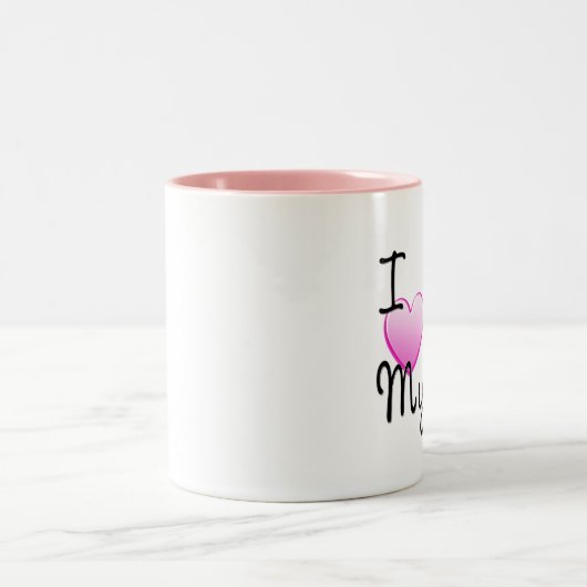 I Liebe meine Katzen-Tasse Zweifarbige Tasse (Mittel)