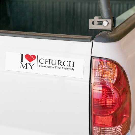 I Liebe meine Kirche Autoaufkleber (Auf Lkw)