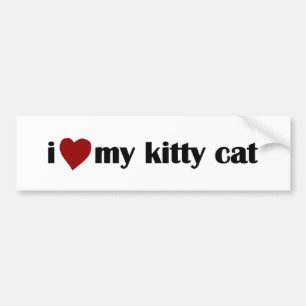 I Liebe meine Kitty-Katze Autoaufkleber