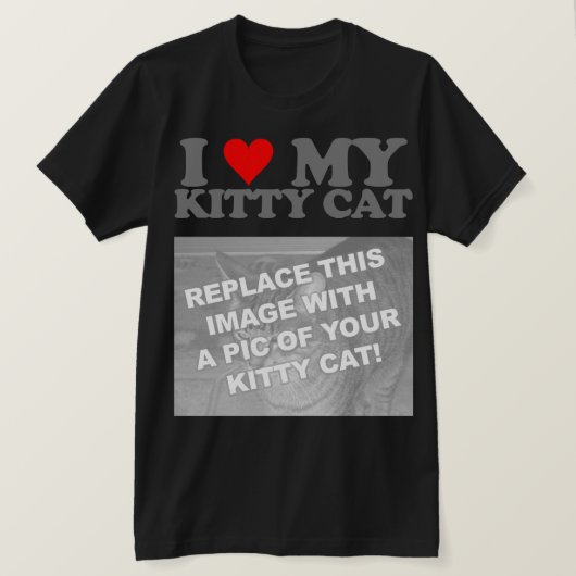 I Liebe meine Kitty-Katze T-Shirt (Design vorne)