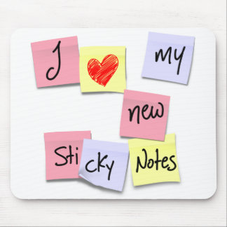 I LIEBE MEINE KLEBRIGEN ANMERKUNGEN MOUSEPAD