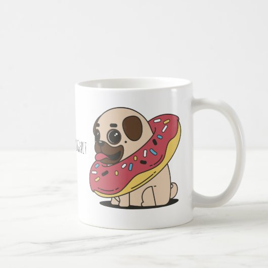 "I Liebe meine kleine Pugnut Donuts und Möpsen Kaffeetasse (Rechts)