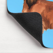 I Liebe meine langhaarige Dackel Mousepad (Ecke)