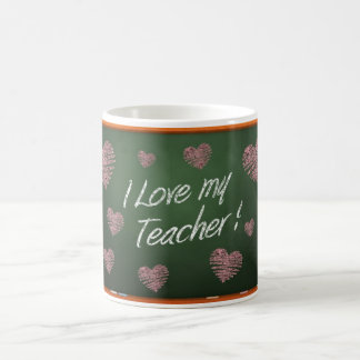 I Liebe meine Lehrer-Tafelmitteilung Kaffeetasse