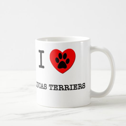 I LIEBE MEINE LUCAS-TERRIER KAFFEETASSE (Rechts)