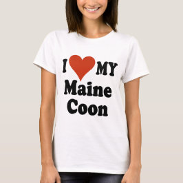I Liebe meine Maine-Waschbär-Katzen-Waren T-Shirt