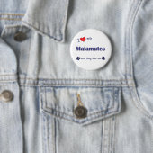 I Liebe meine Malamutes (mehrfache Hunde) Button (Beispiel)