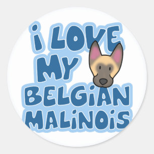 I Liebe meine Malinois Aufkleber