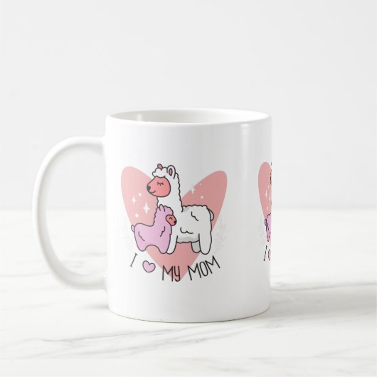 I Liebe Meine Mama Alpacas Tasse (Links)