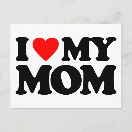 I LIEBE MEINE MAMA POSTKARTE (Vorderseite)