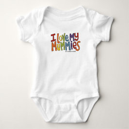 I Liebe meine Mama-Regenbogenfarben Baby Strampler