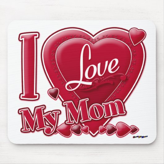 I Liebe Meine Mama rot - Herz Mousepad (Vorne)