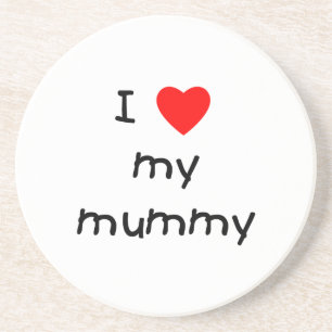 I Liebe meine Mama Sandstein Untersetzer