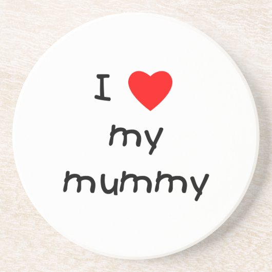 I Liebe meine Mama Sandstein Untersetzer (Vorne)