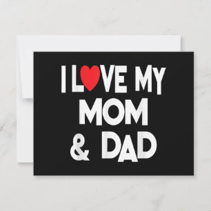 I Liebe Meine Mama & Vater - Feiern Sie Familienmü Einladung