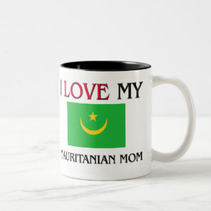 I Liebe meine mauretanische Mama Zweifarbige Tasse