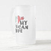 I Liebe meine mexikanische Ehefrau Mattglas Bierglas (Vorderseite Links)