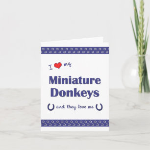 I Liebe meine Miniaturesel (mehrfache Esel) Karte