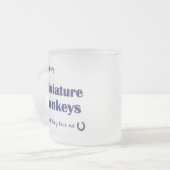 I Liebe meine Miniaturesel (mehrfache Esel) Mattglastasse (Vorderseite Links)