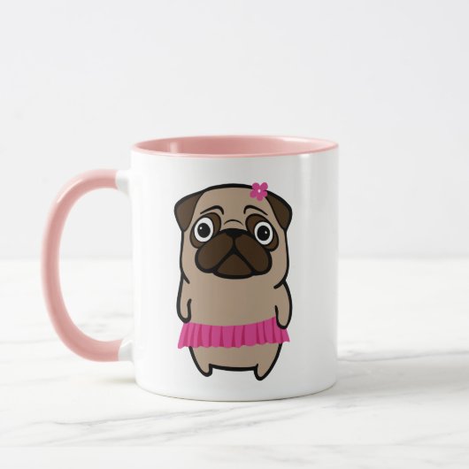 I Liebe meine Mops-Kaffee-Tasse Tasse (Links)