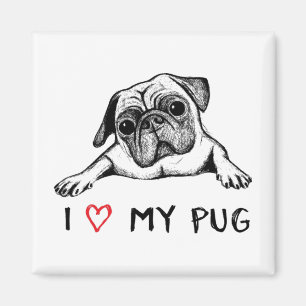 I Liebe meine Mops-Magneten Magnet