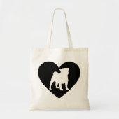 I Liebe meine Mops-Taschen-Tasche Tragetasche (Vorne)