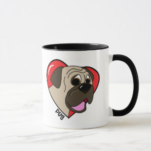 I Liebe meine Mops-Tasse (Cartoon) Tasse