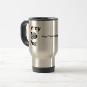 I Liebe meine Mops-Tasse Reisebecher (Vorderseite Links)