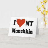I Liebe meine Munchkin Katzen-Geschenke und Kleid Karte (Gelbe Blume)