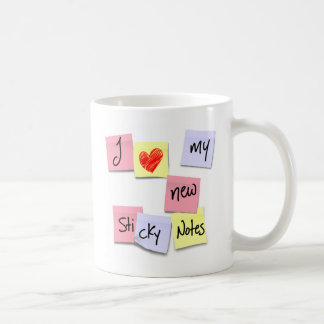 I LIEBE MEINE NEUEN KLEBRIGEN ANMERKUNGEN KAFFEETASSE