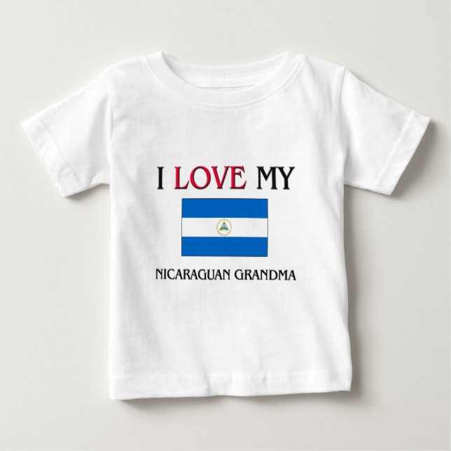 I Liebe meine Nicaraguagroßmutter Baby T-shirt (Vorderseite)