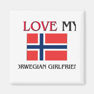 I Liebe meine norwegische Freundin Magnet