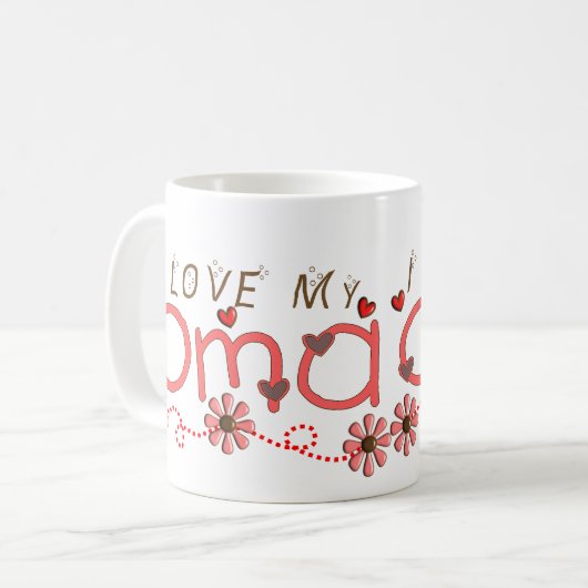 I Liebe meine OMA Geschenke Kaffeetasse (Vorderseite Links)