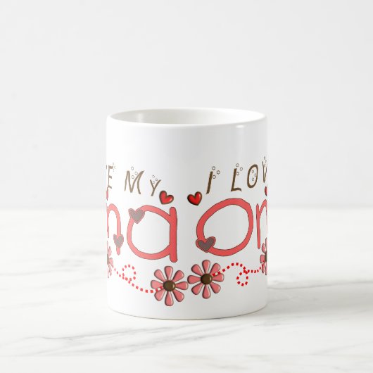 I Liebe meine OMA Geschenke Kaffeetasse (Mittel)