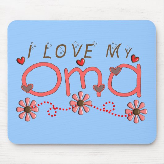 I Liebe meine OMA Geschenke Mousepad (Vorne)