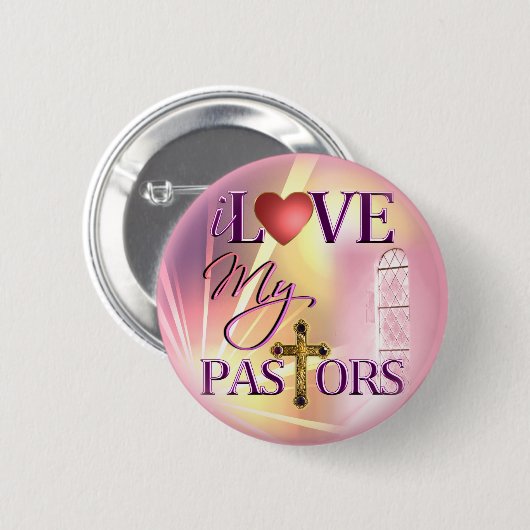 I Liebe meine Pastoren Button (Vorne & Hinten)