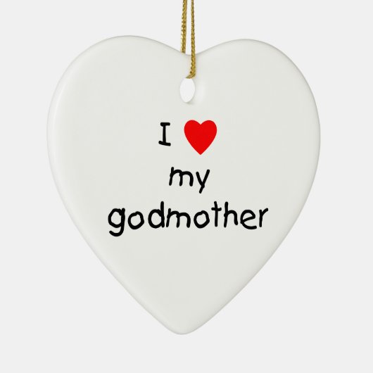 I Liebe meine Patin Keramik Ornament (Rechts)