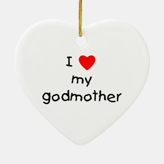 I Liebe meine Patin Keramik Ornament (Hinten)